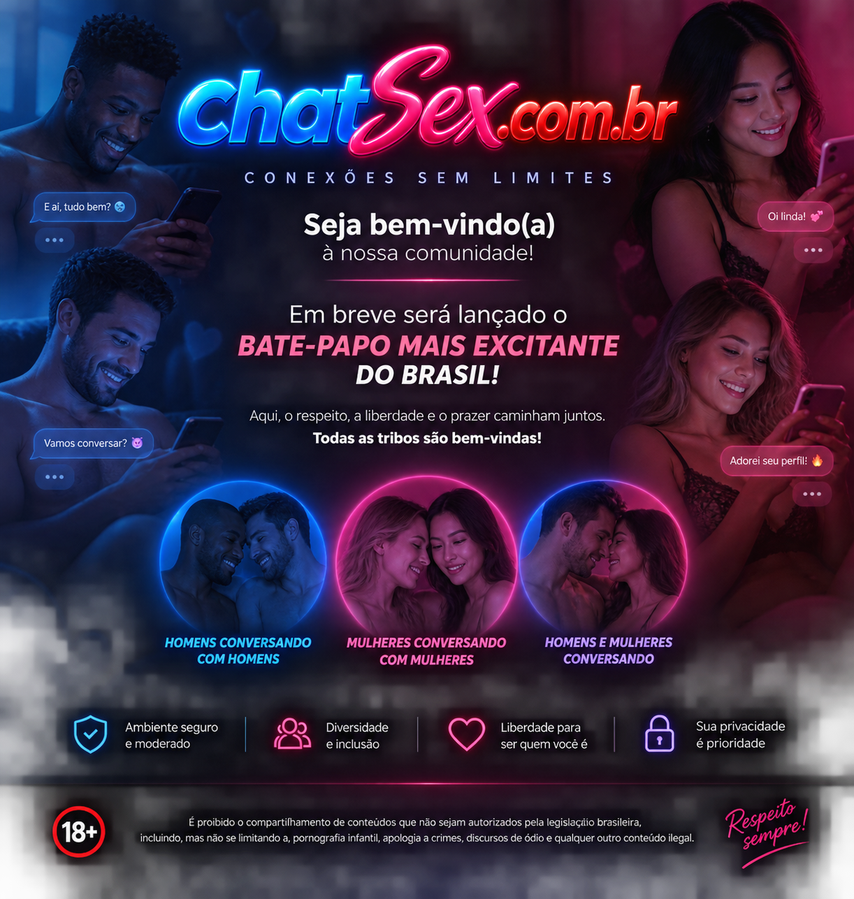 Chat Sex - Em breve. Clique para visitar nosso Instagram.